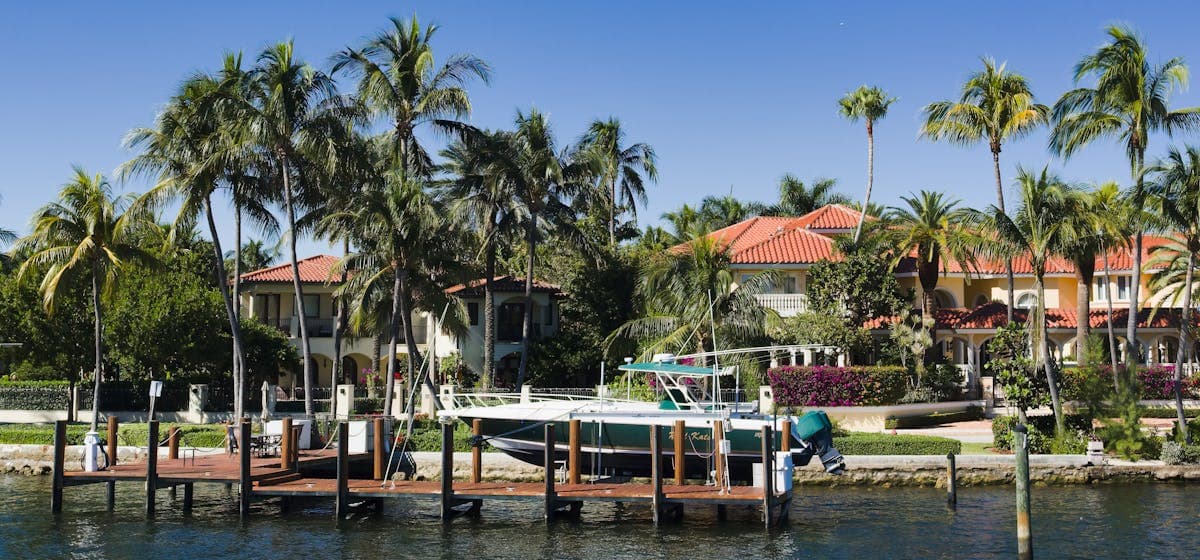 Indian River waterfront neighborhood in Cocoa, FL